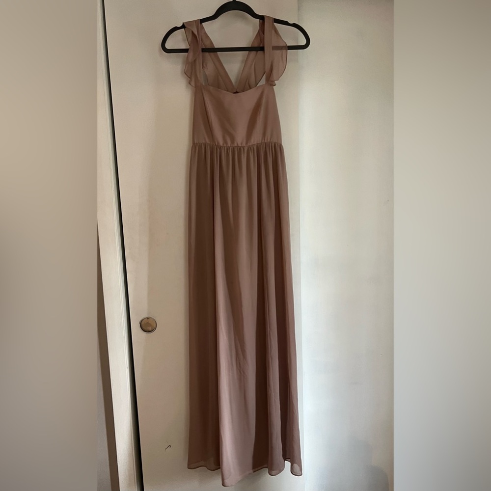 Show me your mumu soft beige June maxi dress, size medium